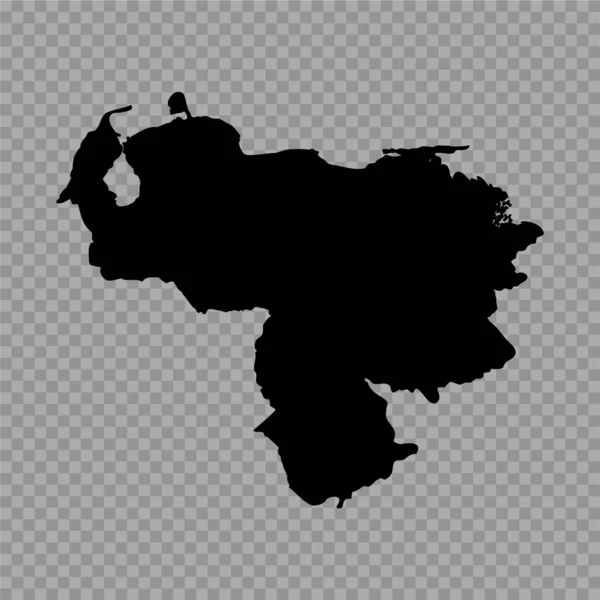 Transparenter Hintergrund Venezuela Einfache Landkarte — Stockvektor