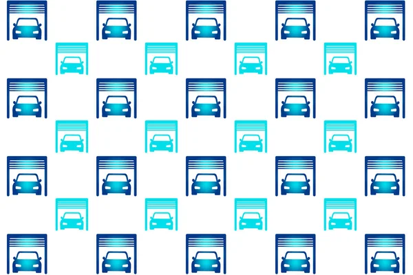 Abstract Car Garage Pattern Background — Stock Vector