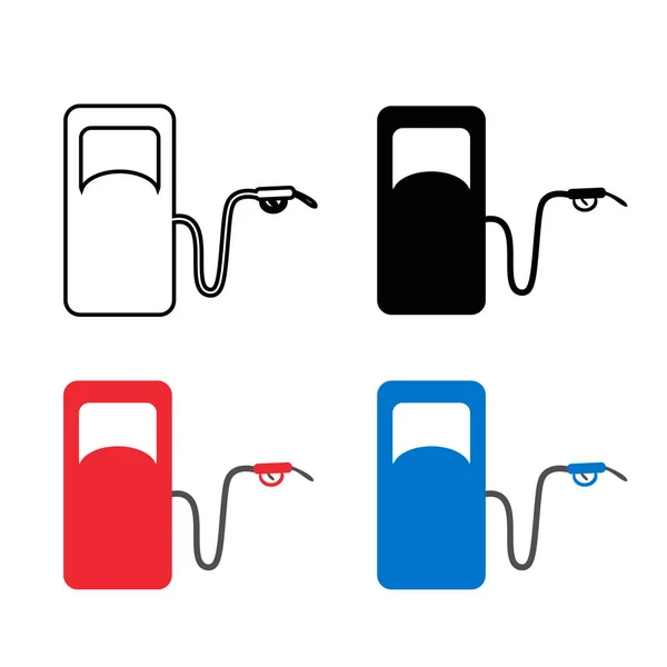 Ilustração Abstrata Silhueta Posto Gasolina —  Vetores de Stock