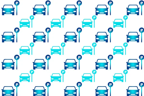 Abstract Parked Car Pattern — стоковый вектор