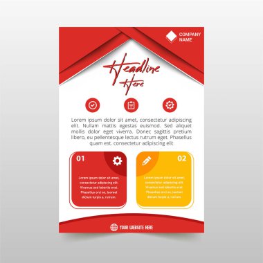 Modern Minimal Red Business Flyer Şablonu