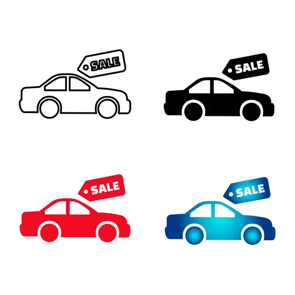 Abstract Sale Car Silhouette Illustration — Stock Vector