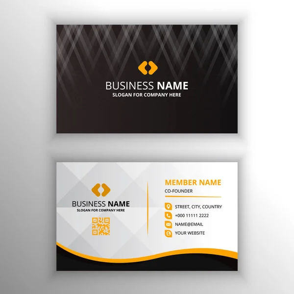 Abstract Lighting Black Business Card Lines — Stock Vector
