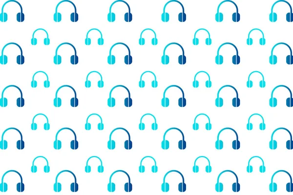 Abstrakte Musik Kopfhörermuster Hintergrund — Stockvektor
