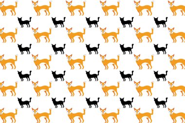 Düz Tilki Hayvan Kalıbı Arkaplanı