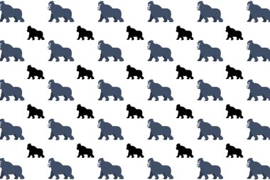 Düz goril hayvan desenli arkaplan