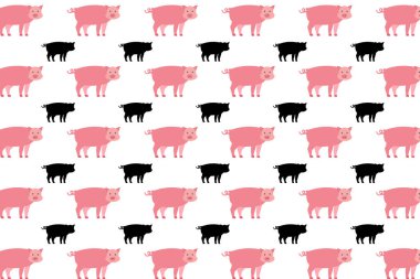 Düz Domuz Hayvan Kalıbı Arkaplanı