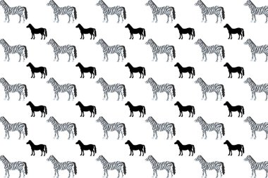 Düz Zebra Hayvan Deseni Arkaplanı