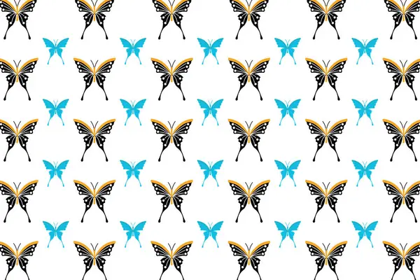 Fondo Plano Mariposa Animal Patrón — Archivo Imágenes Vectoriales