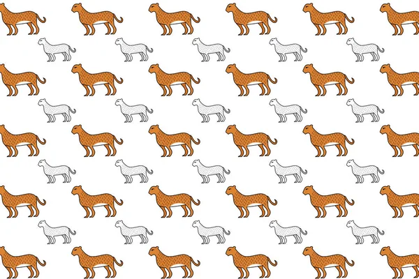 Düz Çita Hayvan Kalıbı Arkaplanı — Stok Vektör