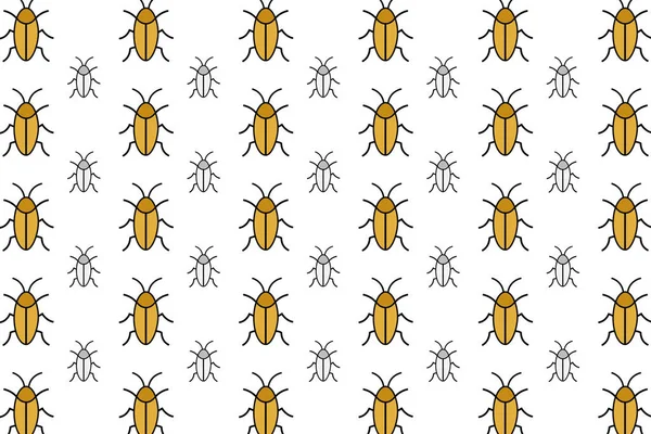 Modèle Plat Insecte Cafard Fond — Image vectorielle