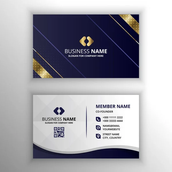 Modern Abstract Luxury Gradient Business Card Template — Stock Vector