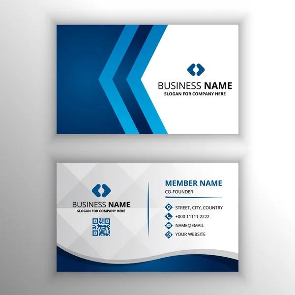 Nowoczesny Szablon Gradient Blue Business Card — Wektor stockowy