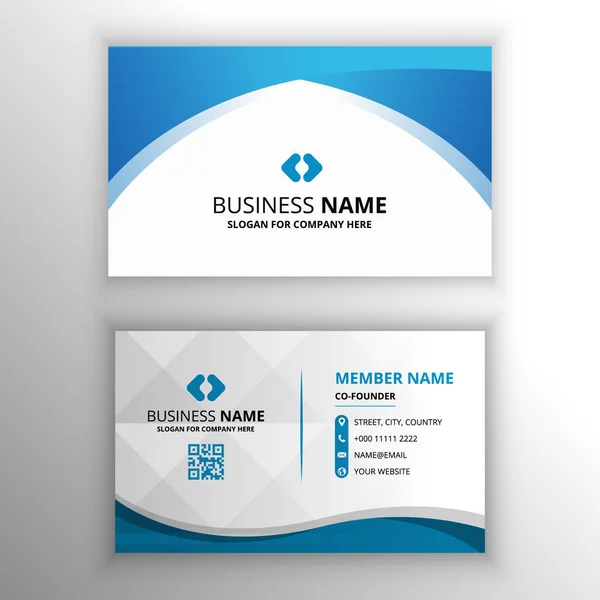 Nowoczesna Karta Gradient Business Card Krzywymi — Wektor stockowy
