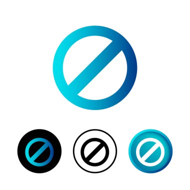Soyut Yasaklama Simgesi İllüstrasyonu