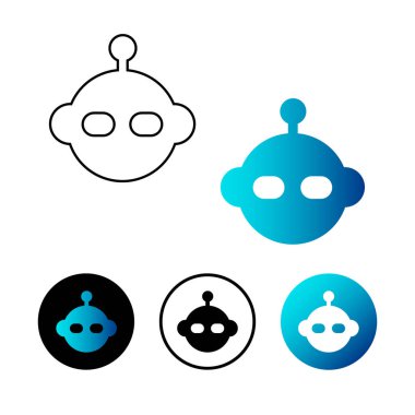 Soyut Chatbot Simgesi İllüstrasyonu