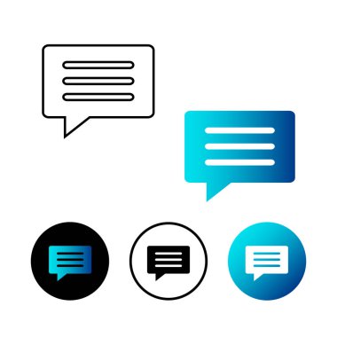 Soyut Yorum Kabarcık Simgesi İllüstrasyonu