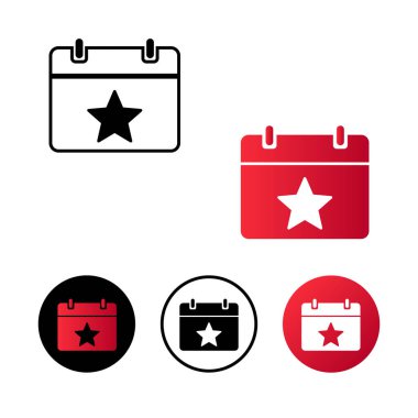 Soyut Olay Takvimi Simgesi İllüstrasyonu