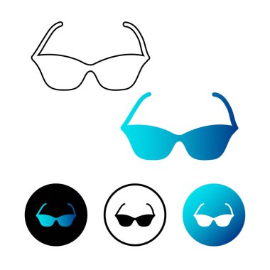 Soyut Moda Gözlükleri Simgesi İllüstrasyonu