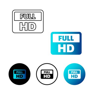 Soyut Tam Hd Simgesi İllüstrasyonu