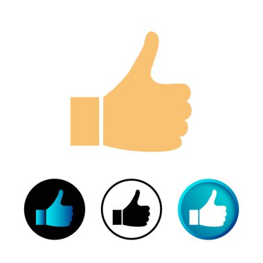 Soyut İyi İş El Hareketi Simgesi İllüstrasyonu