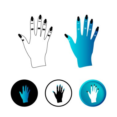 Soyut Tımarlama Çivi Simgesi İllüstrasyonu