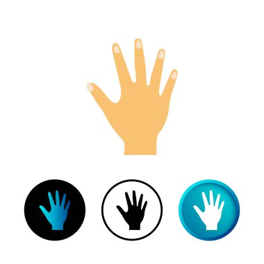 soyut el simgesi illüstrasyon