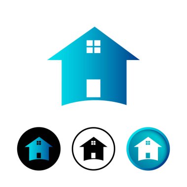 Soyut Ev Simgesi İllüstrasyonu