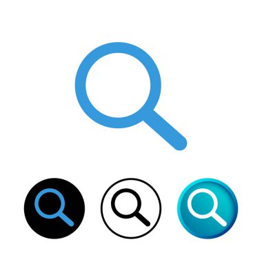 Soyut Büyütme Cam Simgesi İllüstrasyonu