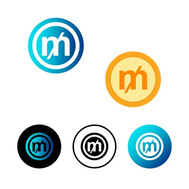 Soyut Değirmen Para Birimi Simgesi İllüstrasyonu