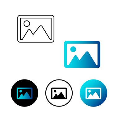 Soyut Fotoğraf Simgesi İllüstrasyonu