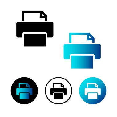 Soyut Yazdırma Simgesi İllüstrasyonu