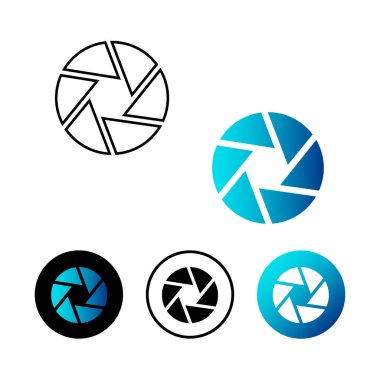 Soyut Shutter Simgesi İllüstrasyonu