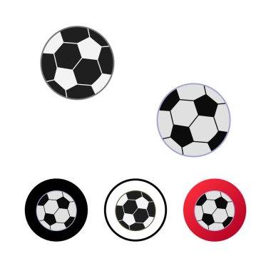 Soyut Futbol Topu Simgesi İllüstrasyonu