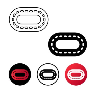 Soyut Stadyum Parça Simgesi İllüstrasyonu