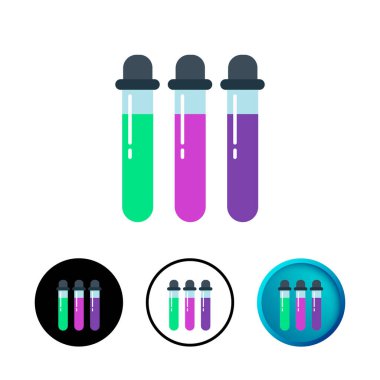 Soyut Test Tüpü Simgesi İllüstrasyonu