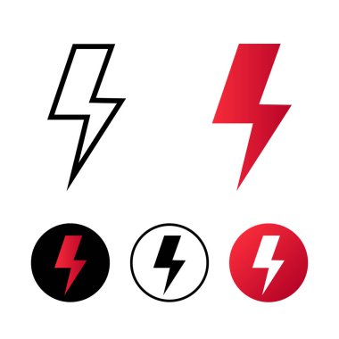 Soyut Gök Gürültüsü Simgesi İllüstrasyonu