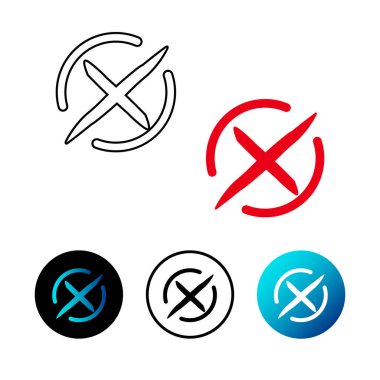 Soyut Yanlış Simge İllüstrasyonu