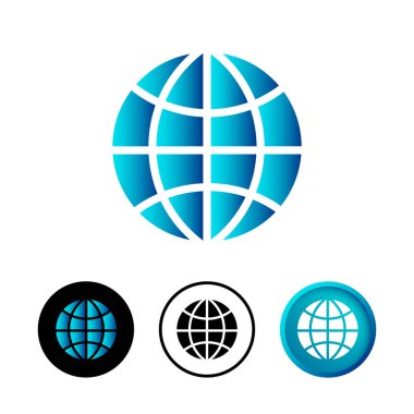 Modern Web Adresi Simgesi İllüstrasyonu