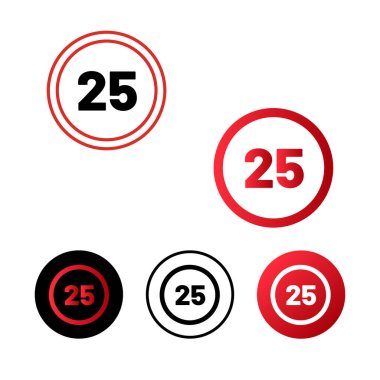 Hız sınırı 25 Simge Tasarımı