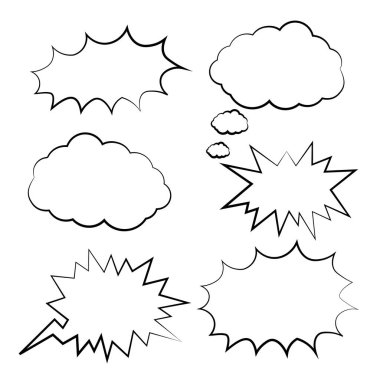 Boş Çizgi Roman Konuşma Baloncukları