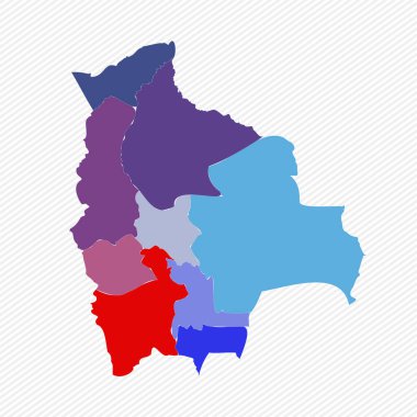 Eyaletlerle Bolivya Ayrıntılı Haritası