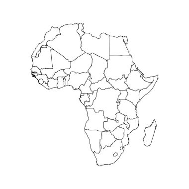 Afrika Ülkeleriyle Karalama Haritası
