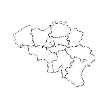 Eyaletlerle Belçika 'nın Doodle Haritası