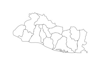 Eyaletlerle El Salvador 'un Doodle Haritası