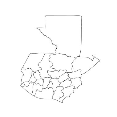 Eyaletlerle Guatemala Karalama Haritası