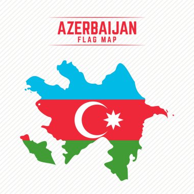 Azerbaycan Bayrak Haritası. Azerbaycan Bayrak Haritası
