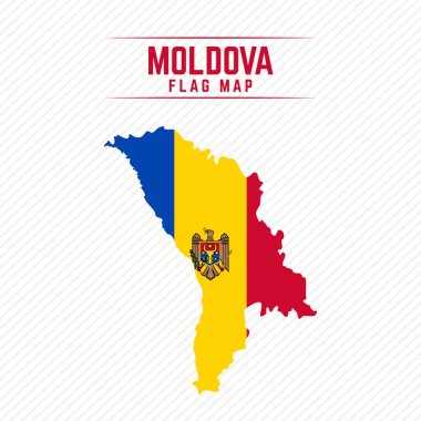 Moldova Bayrak Haritası. Moldova Bayrak Haritası