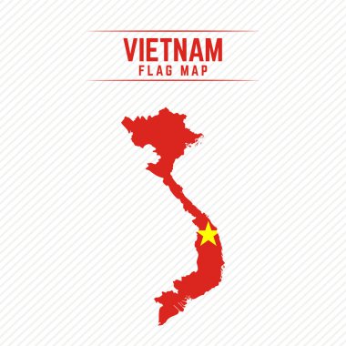 Vietnam Bayrak Haritası. Vietnam Bayrak Haritası