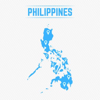 Harita Simgeleri ile Filipinler Basit Haritası